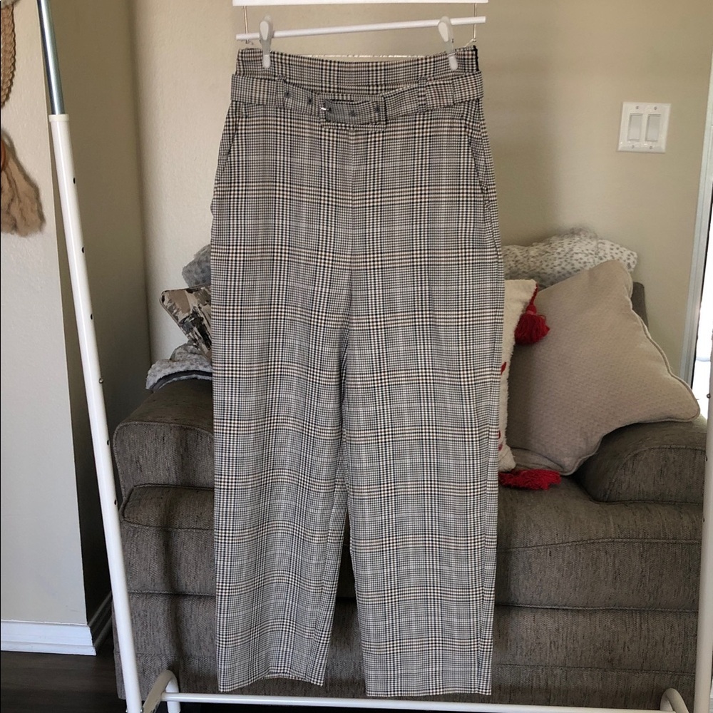 Zara Woman Checkered Dress Pants